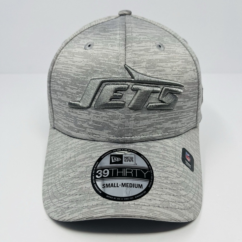 New Era 39THIRTY NFL‎ New York Jets Heather Gray Fitted Hat Cap Mens Size S/M